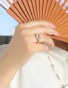 أجمل خاتم الماس نسائي| خاتم ذهب عيار 18 مرصع بالألماس