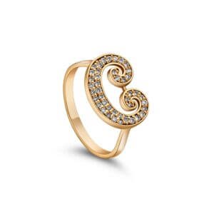 أجمل خاتم الماس نسائي| خاتم ذهب عيار 18 مرصع بالألماس