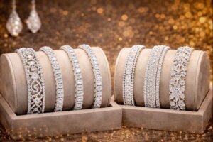 أساور ذهب أبيض فخمة