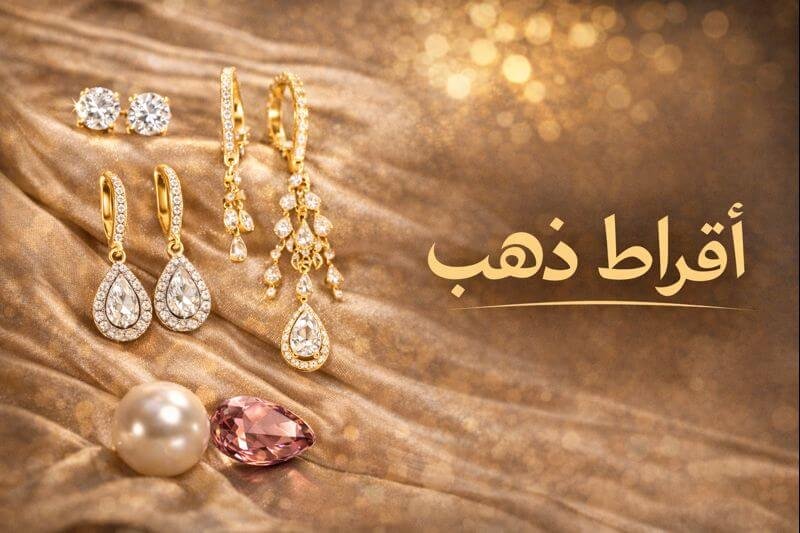 أقراط ذهب وألماس نسائية | أقراط فاخرة بتصاميم أنيقة