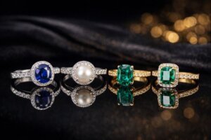 خواتم أحجار كريمة للنساء – وأفخم خاتم الماس ازرق لإطلاله مميزة