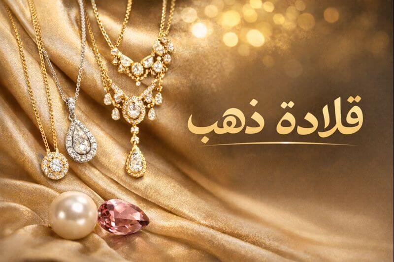 قلائد ذهب وألماس نسائية | سلاسل ذهبية فاخرة بتصاميم راقية