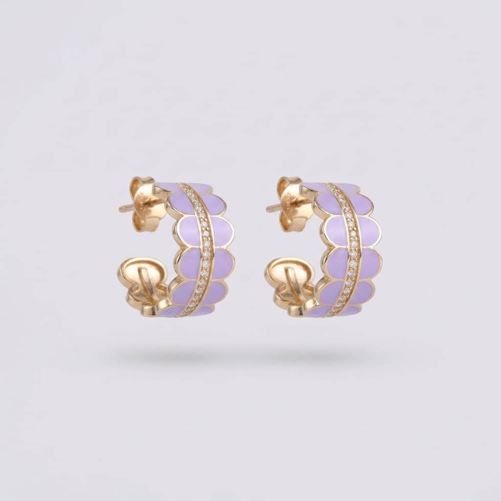 أفضل أقراط ذهب نسائية عيار 18 قيراط من كولكشن آرك (Arc)